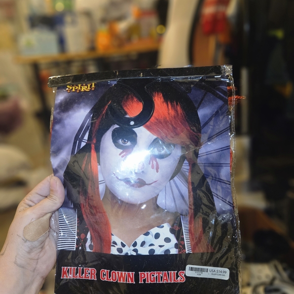 Harlequin Clown Costume for Kids - Black, White, Red - Picture 4 of 5